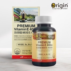 [오리진] 프리미엄 비타민E 400IU 90캡슐 / 1ea 활력·항산화관리는복합비타민!